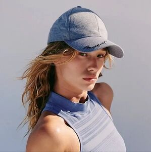 Free People Movement Warm Up Baseball Cap - Gray Hat adjustable back